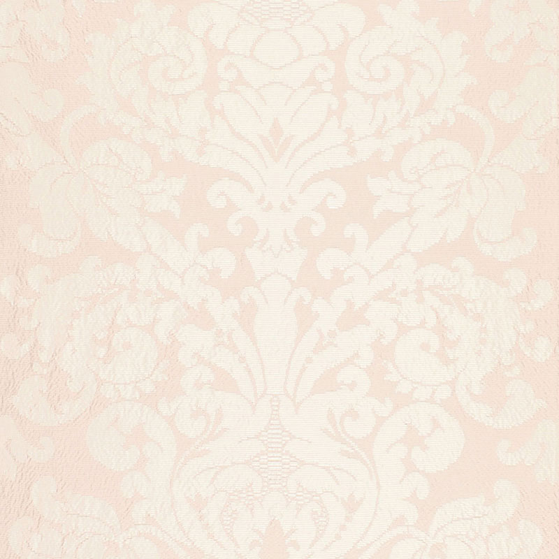 Schumacher 68881 Timothy-Corrigan Collection Chateau Silk Damask Fabric  in Blush