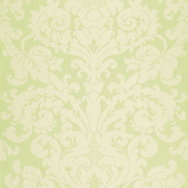 Schumacher 68883 Timothy-Corrigan Collection Chateau Silk Damask Fabric  in Citron