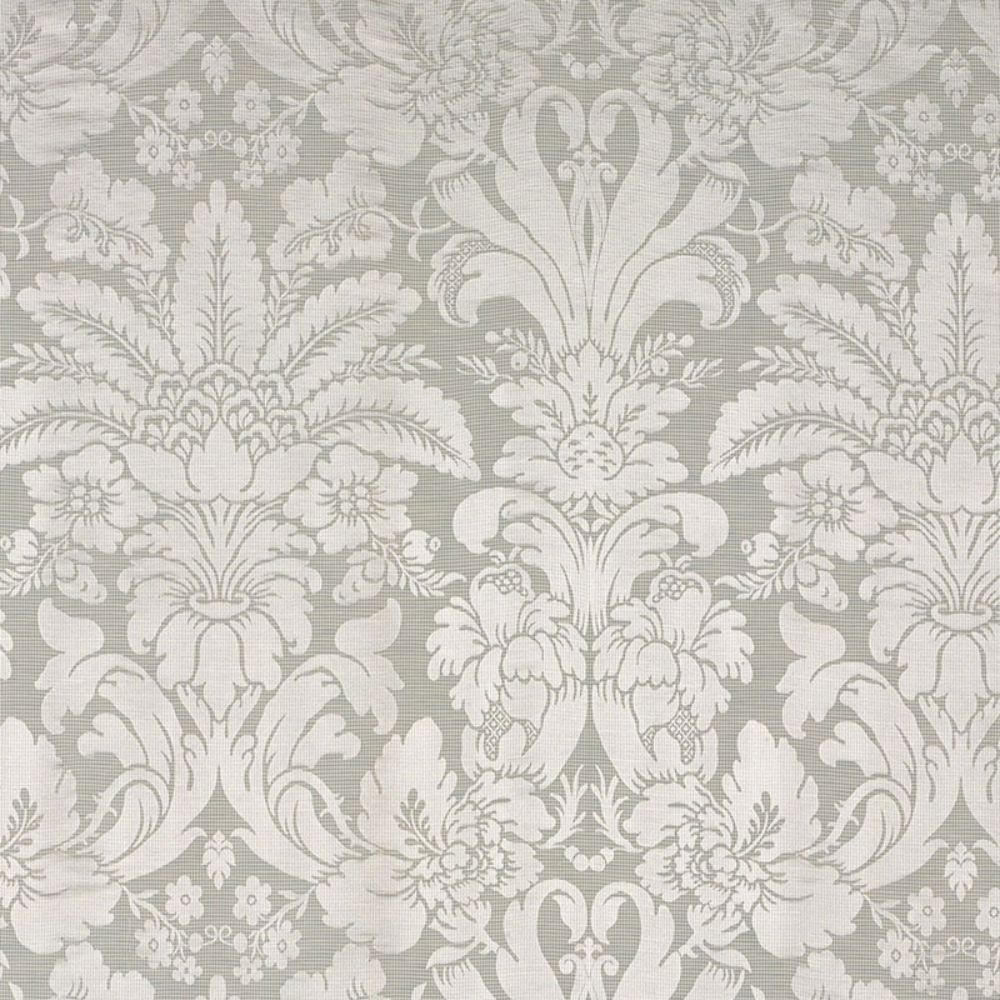 Schumacher 69141 Colette Linen/silk Damask Fabric in Dove