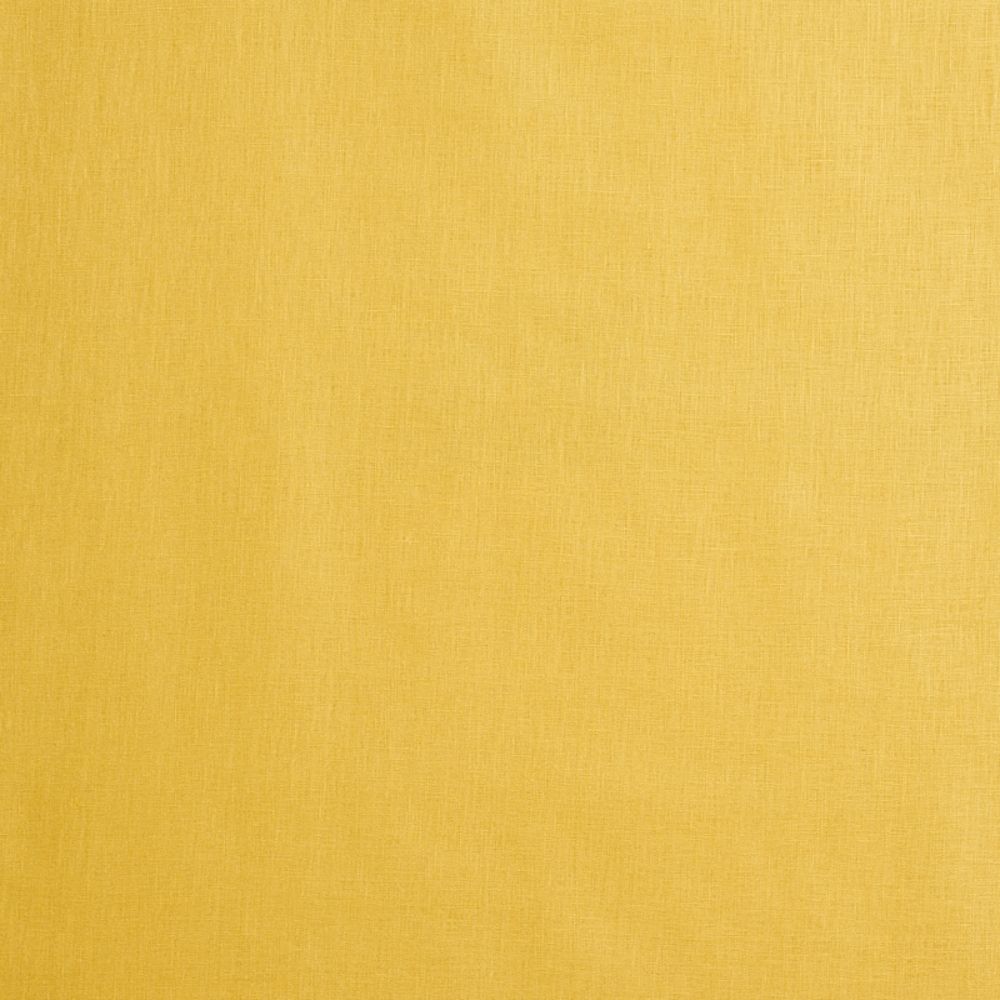 Schumacher 69367 Lange Glazed Linen Fabric in Yellow