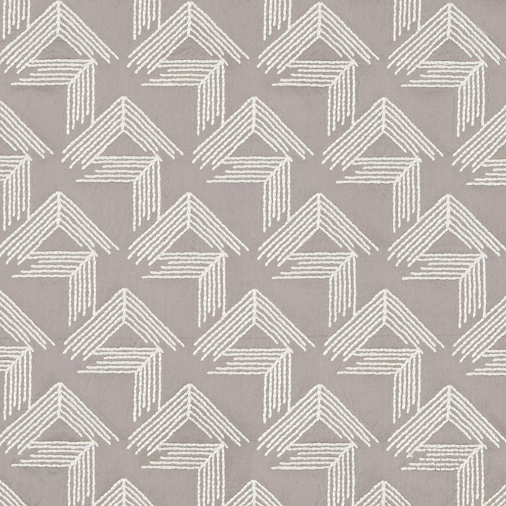 Schumacher 69434 V Step Fabrics in Pale Grey