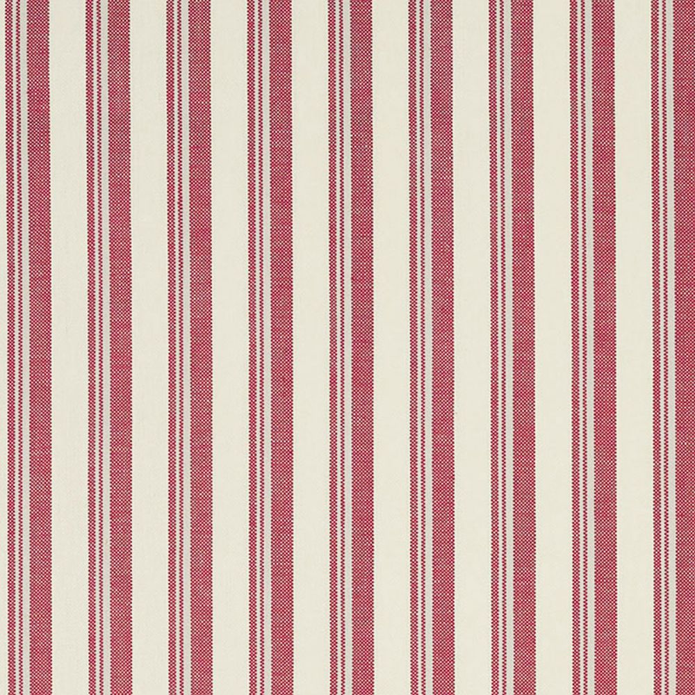 Schumacher 69445 Capri Fabrics in Red/white