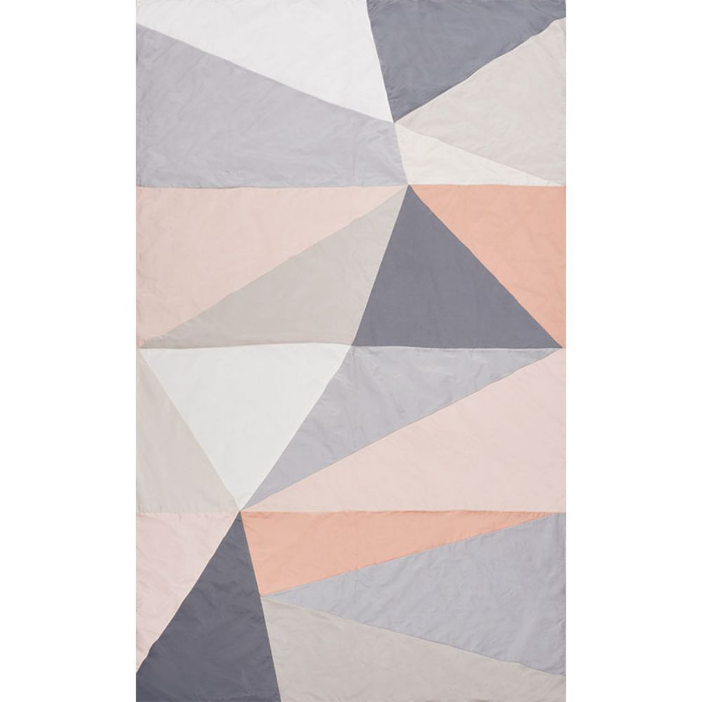 Schumacher 69452 Cubist Silk Panel Fabrics in Blush