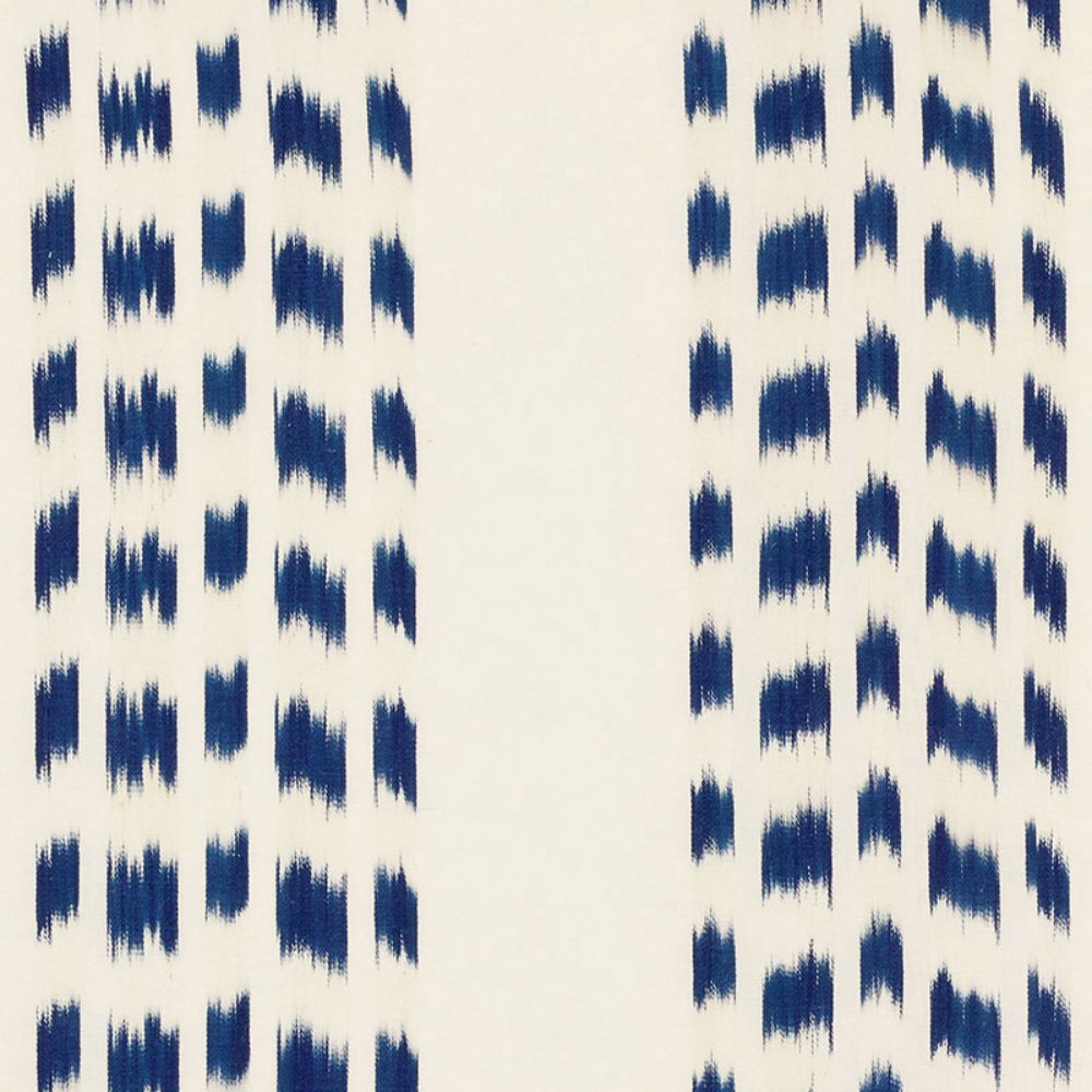Schumacher 69471 Izmir Ikat Stripe Fabrics in Indigo