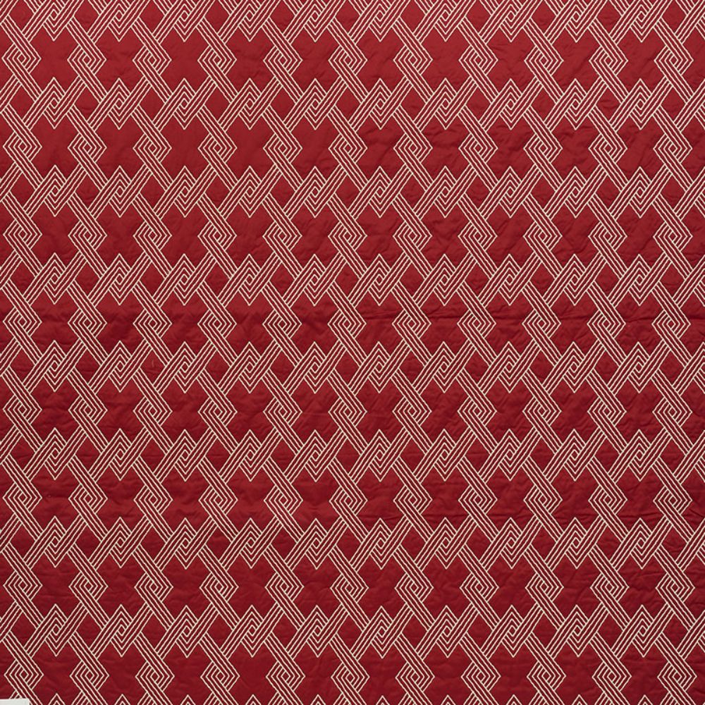 Schumacher 70141 Hix Fabric in Red