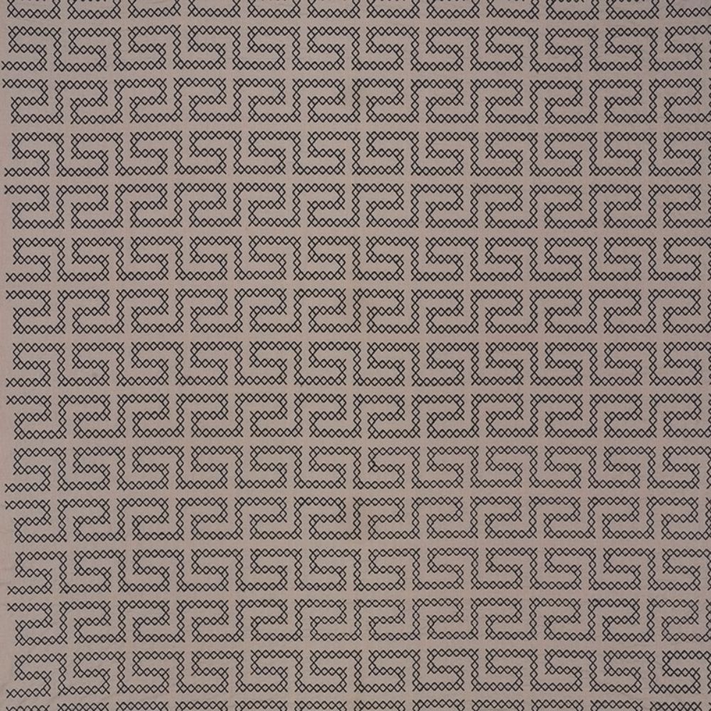 Schumacher 70232 A Maze Embroidery Fabric in Stone