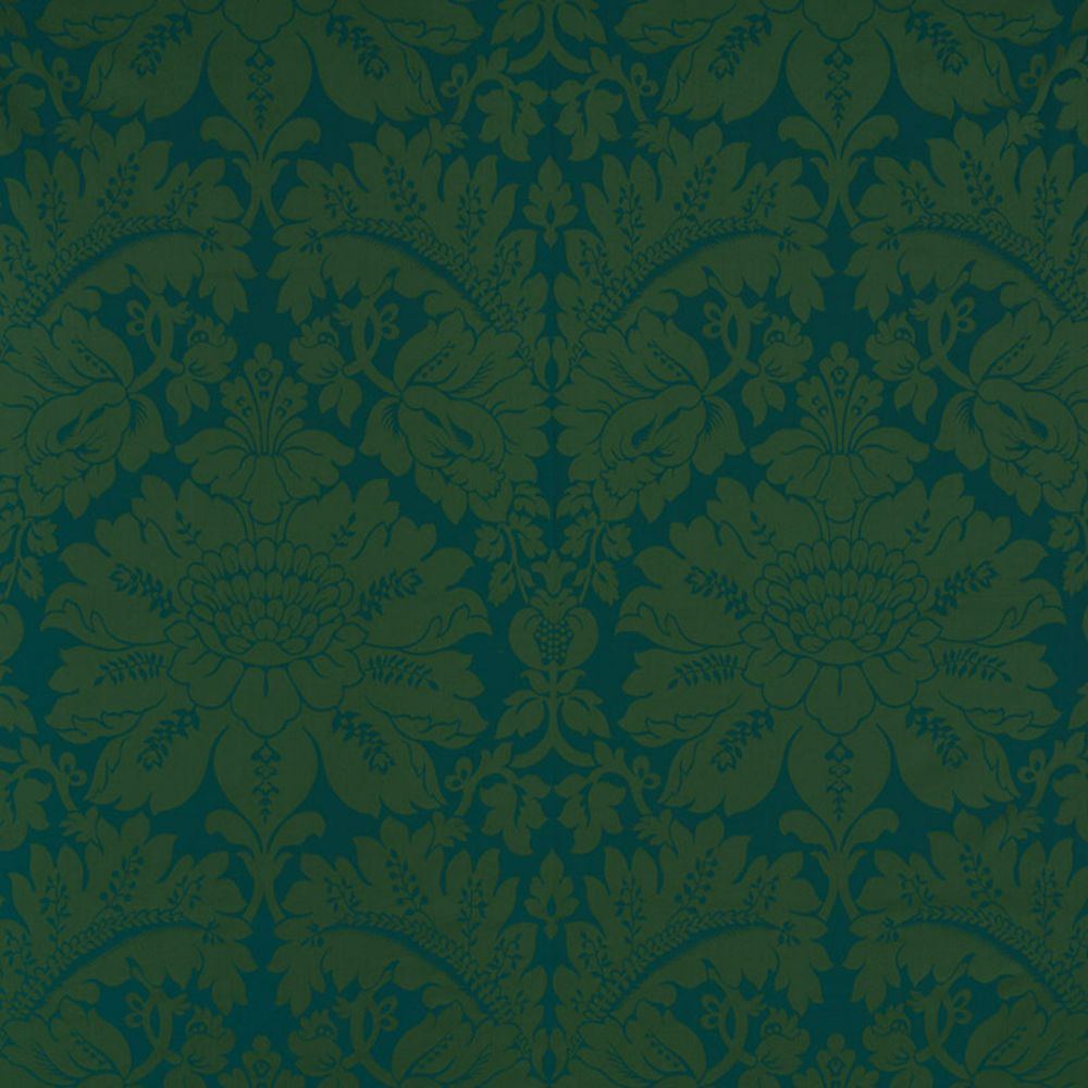 Schumacher 71281 Maggiore Damasco Fabrics in Emerald