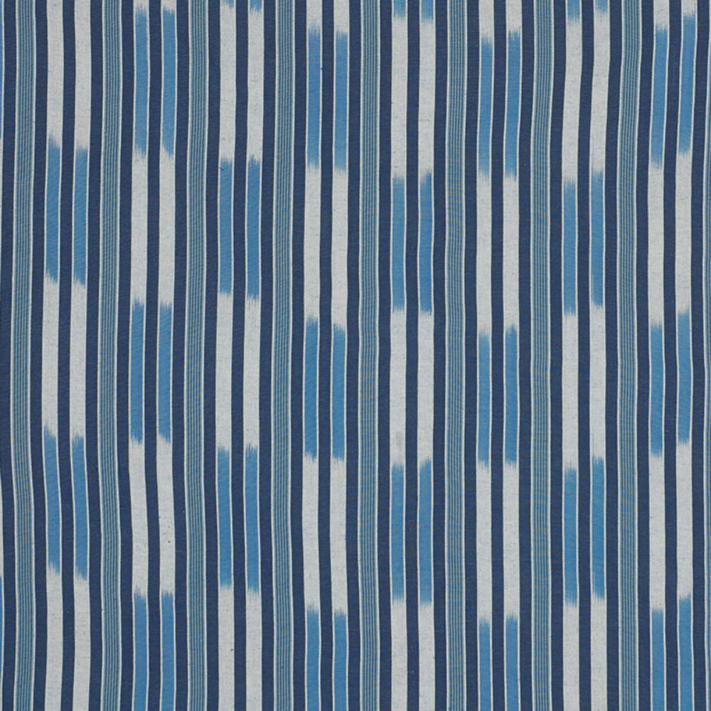 Schumacher 71970 Cusco Ikat Fabrics in Blue