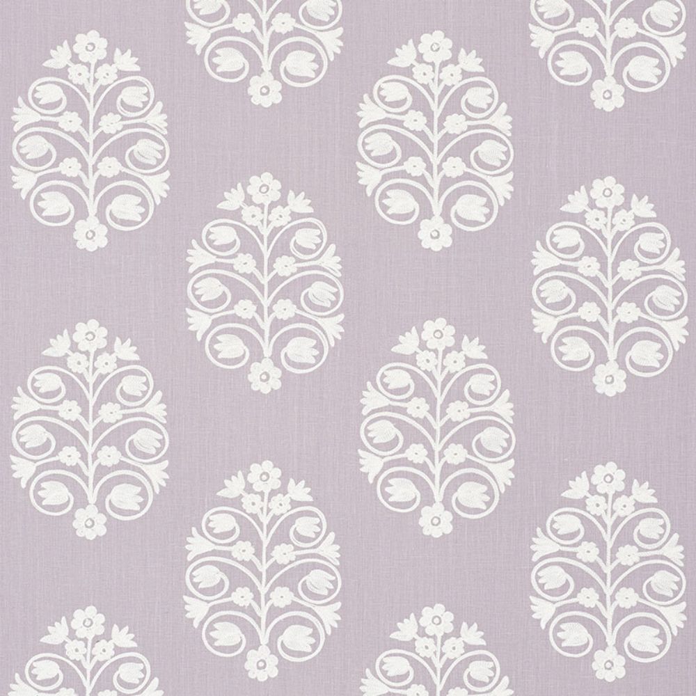 Schumacher 72091 Talitha Embroidery Fabric in Wisteria