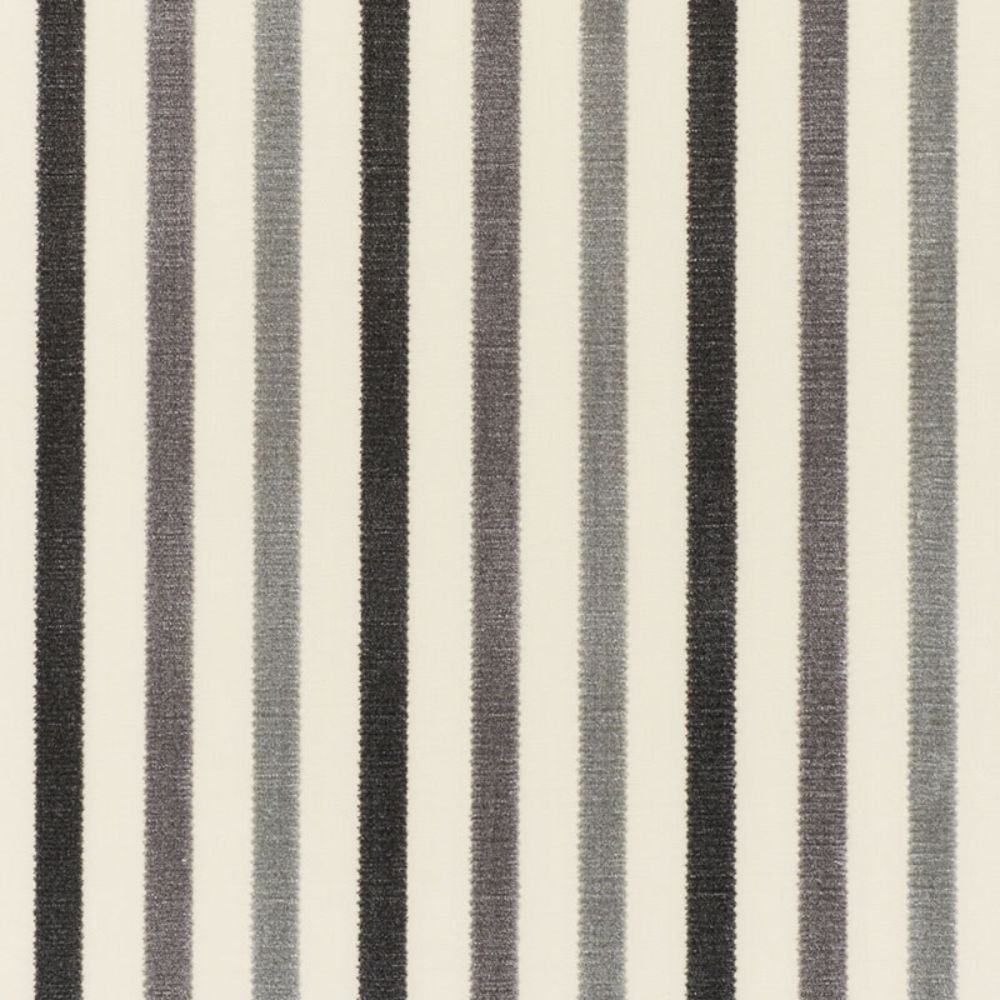 Schumacher 72293 Le Matelot Fabric in Charcoal