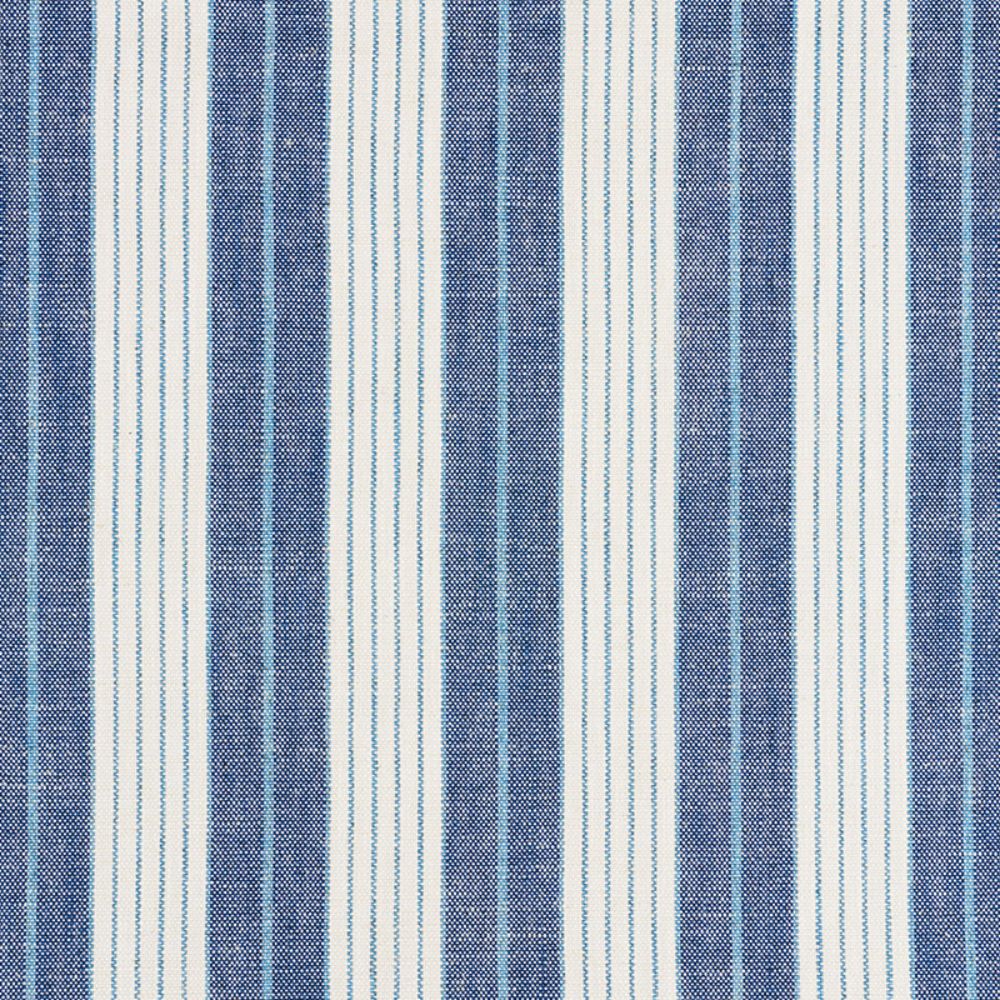 Schumacher 72600 Horst Stripe Fabric in Delft