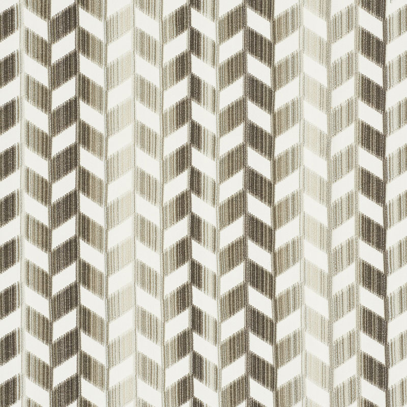 Schumacher 72810 Cut-Patterned-Velvets Collection Chevron Strie Velvet Fabric  in Stone