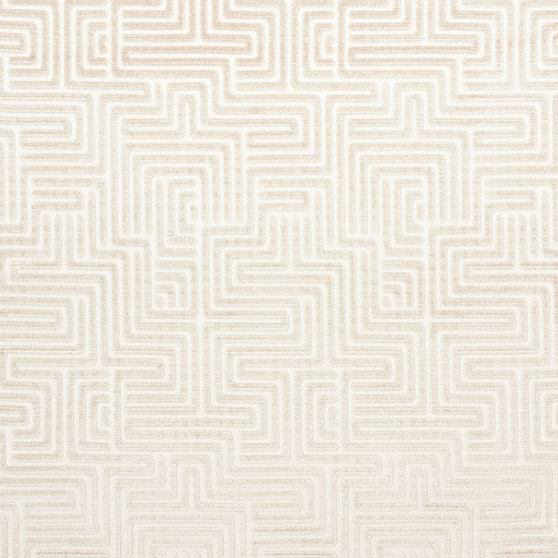 Schumacher 72950 Cut-Patterned-Velvets Collection Lisboa Velvet Fabric  in Pearl