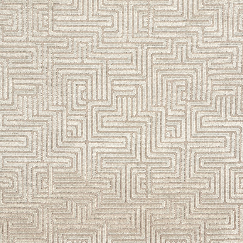 Schumacher 72951 Cut-Patterned-Velvets Collection Lisboa Velvet Fabric  in Moonstone
