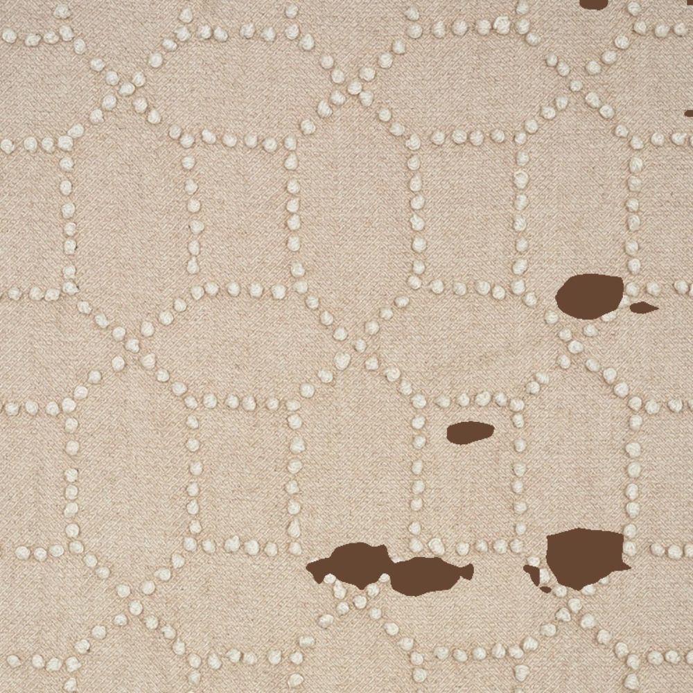 Schumacher 73280 Vento Embroidery Fabric in Natural