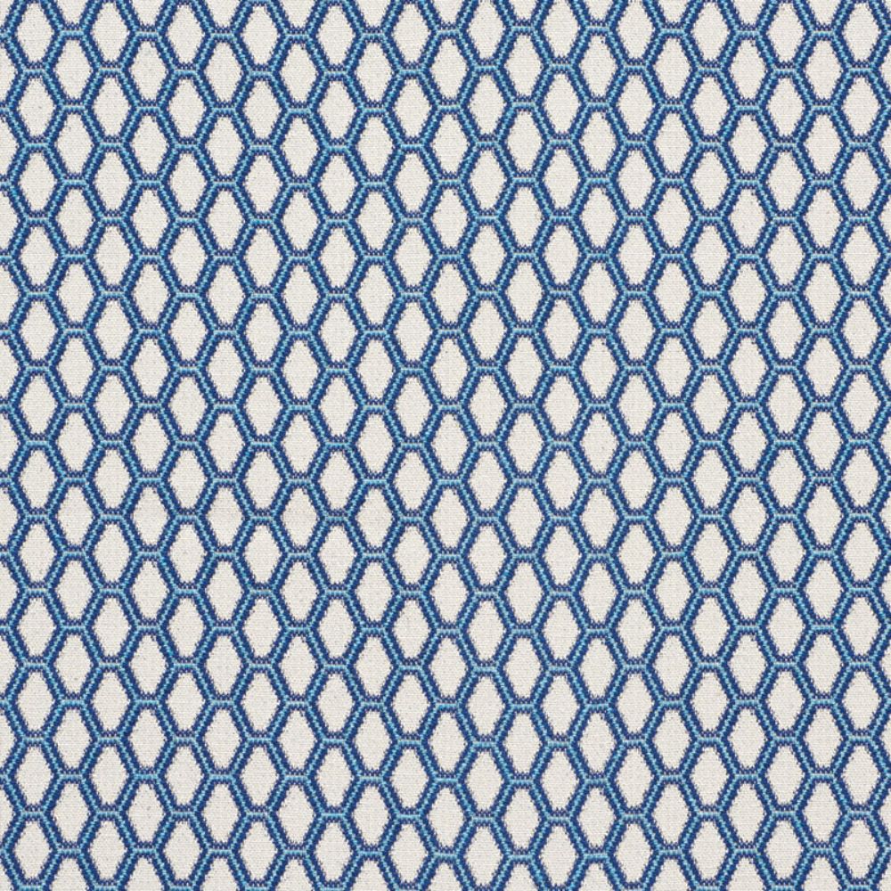 Schumacher 73420 Beehive Fabric in Blue