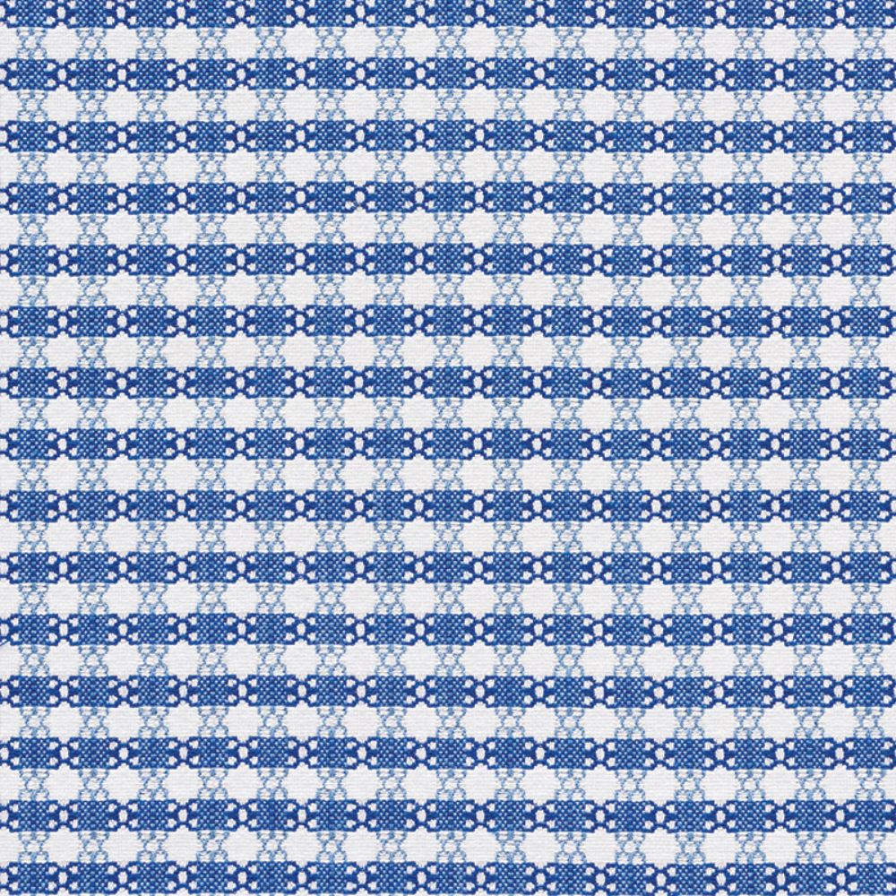 Schumacher 73430 Checkmate Fabric in Blue