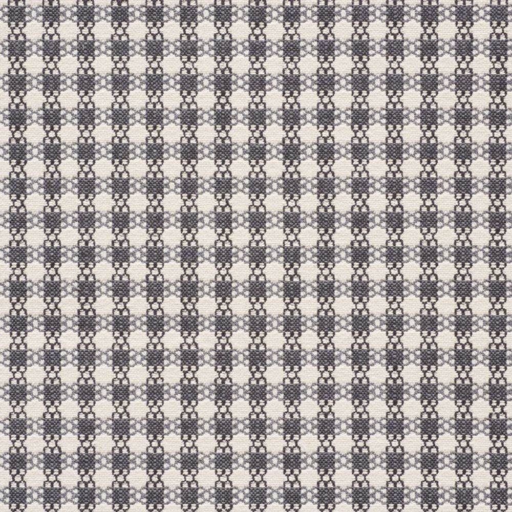 Schumacher 73432 Checkmate Fabric in Graphite