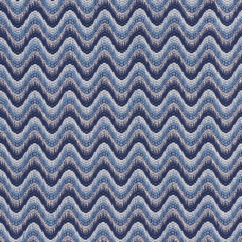 Schumacher 73440 Bargello Wave Fabric in Blue