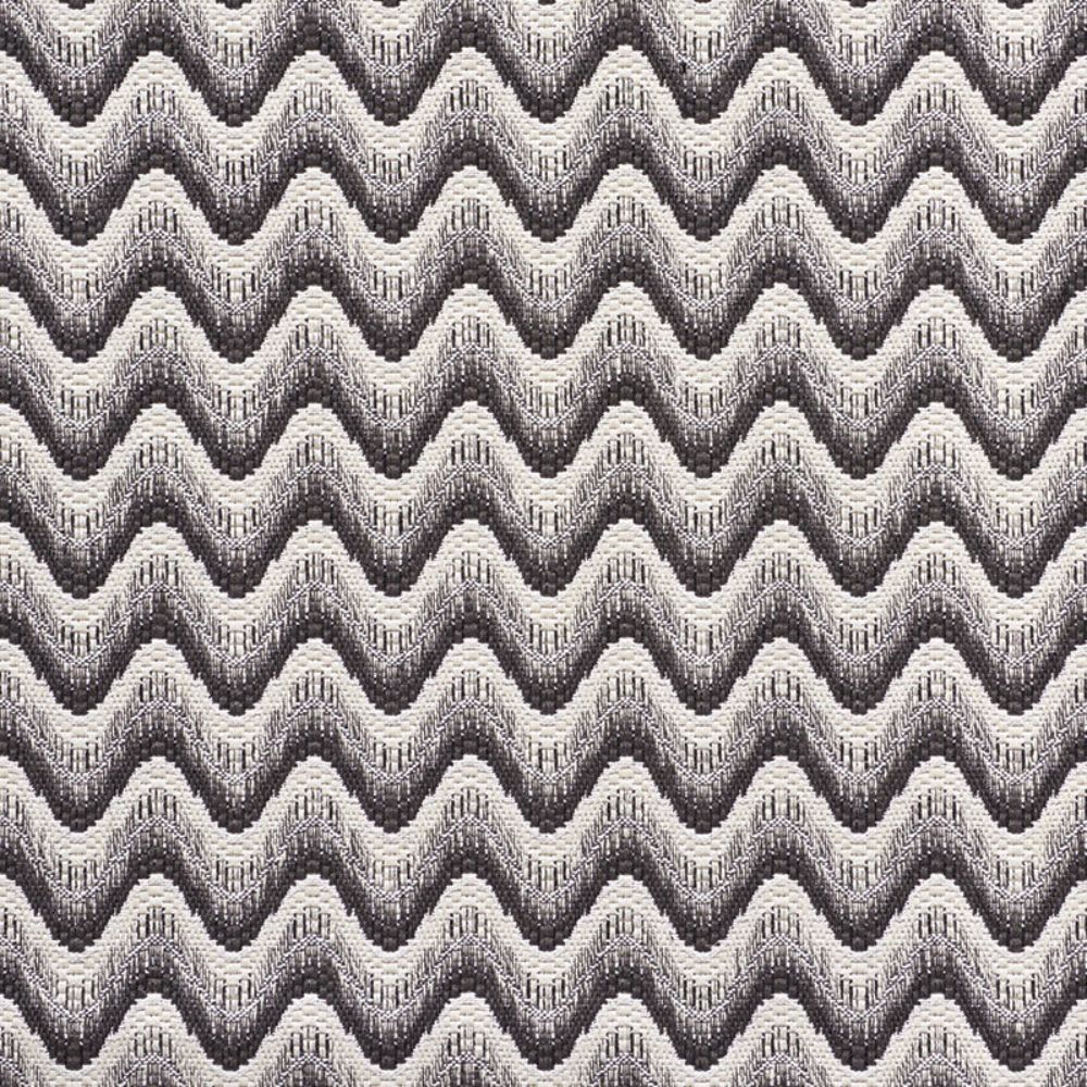 Schumacher 73441 Bargello Wave Fabric in Graphite