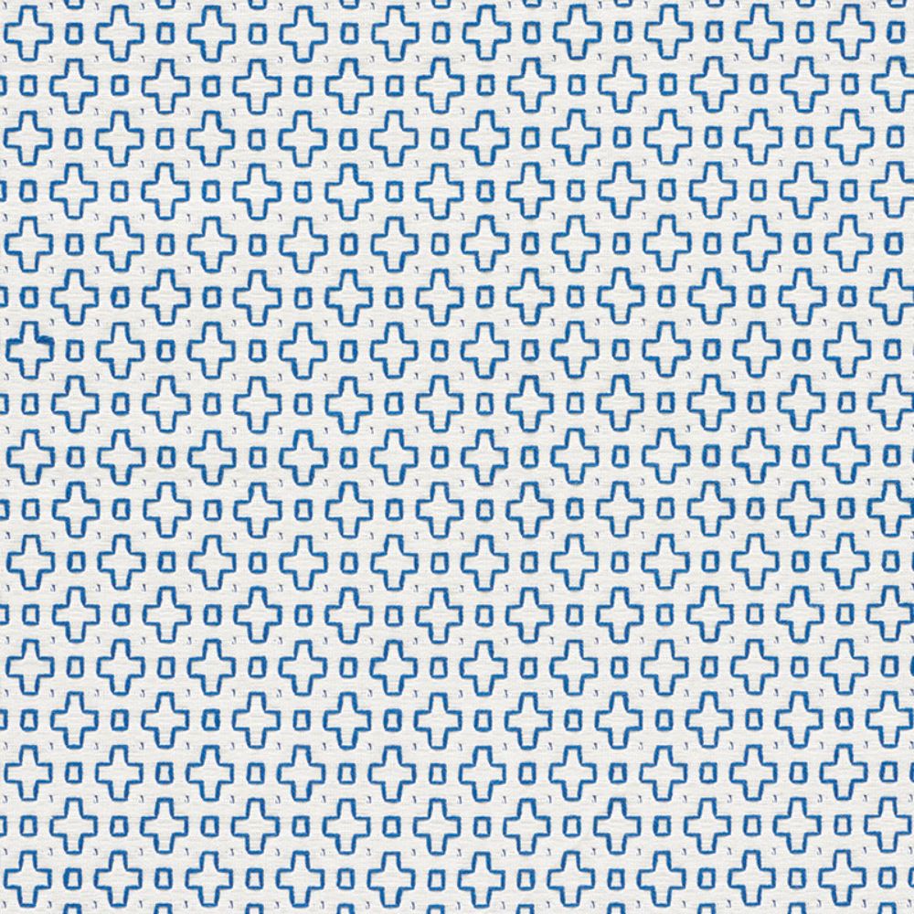 Schumacher 73560 Scout Embroidery Fabric in Blue