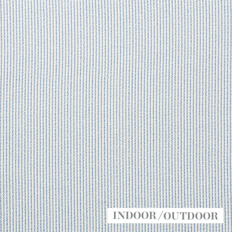 Schumacher 73852 Indooroutdoor-Linen Collection Shoreline Stripe Fabric  in Sky