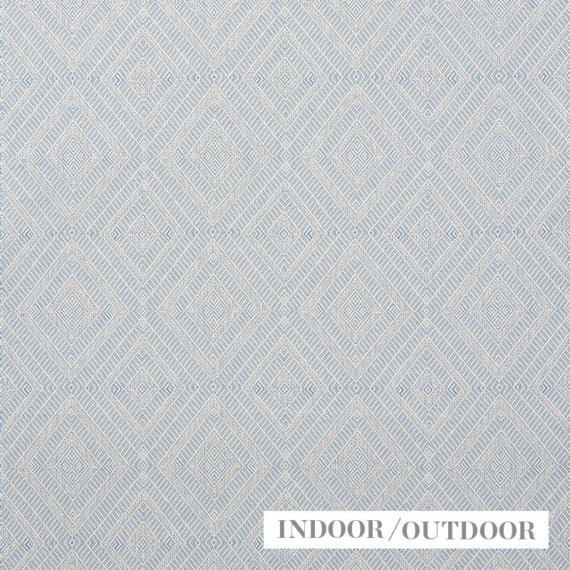 Schumacher 73863 Indooroutdoor-Linen Collection Geometric Weave Fabric  in Chambray