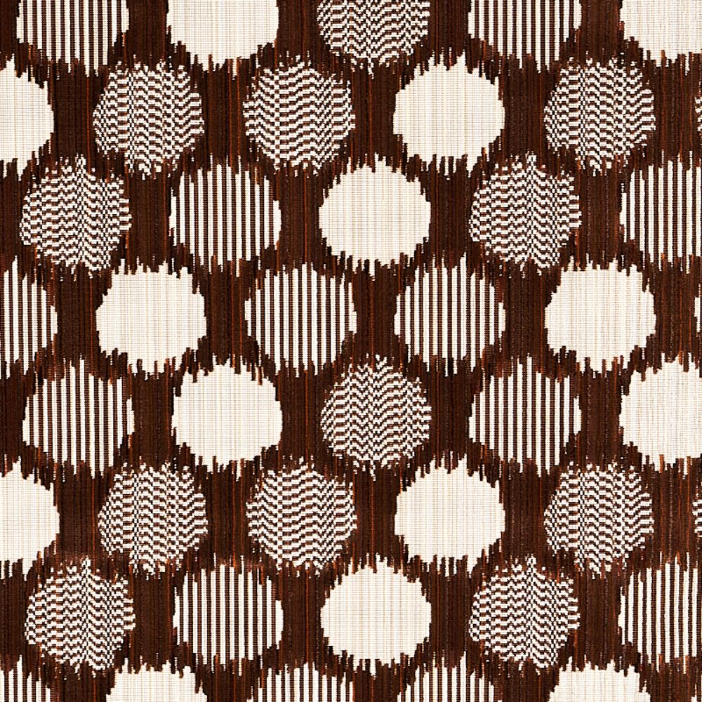 Schumacher 73923 Cirque Velvet Fabric in Brown