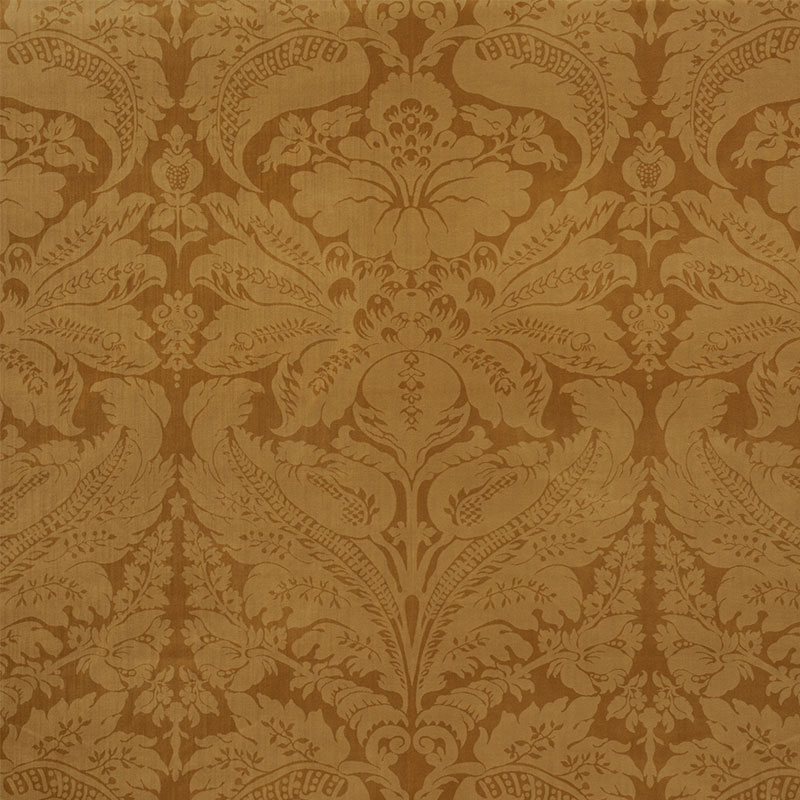 Schumacher 73953 Cut-Patterned-Velvets Collection Cordwain Velvet Fabric  in Gold