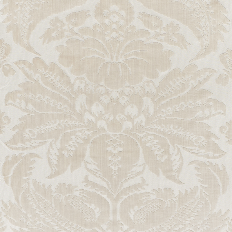 Schumacher 73981 Cut-Patterned-Velvets Collection Pavia Silk Velvet Fabric  in Platinum