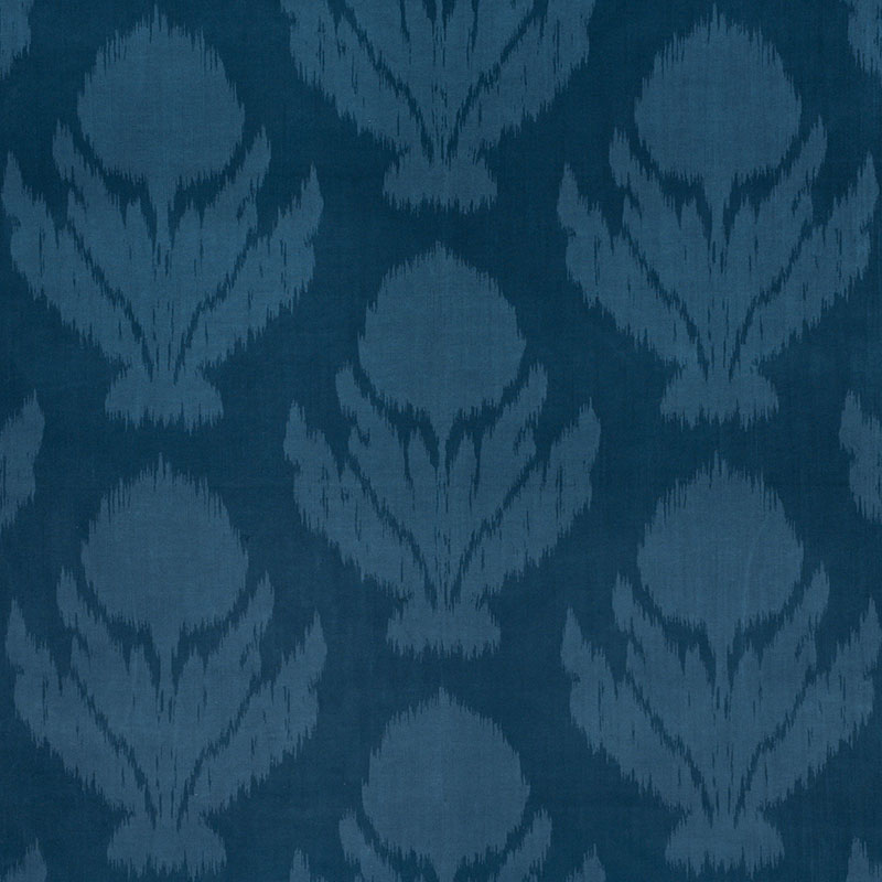 Schumacher 73990 Ottoman-Chic Collection Agra Velvet Fabric  in Peacock