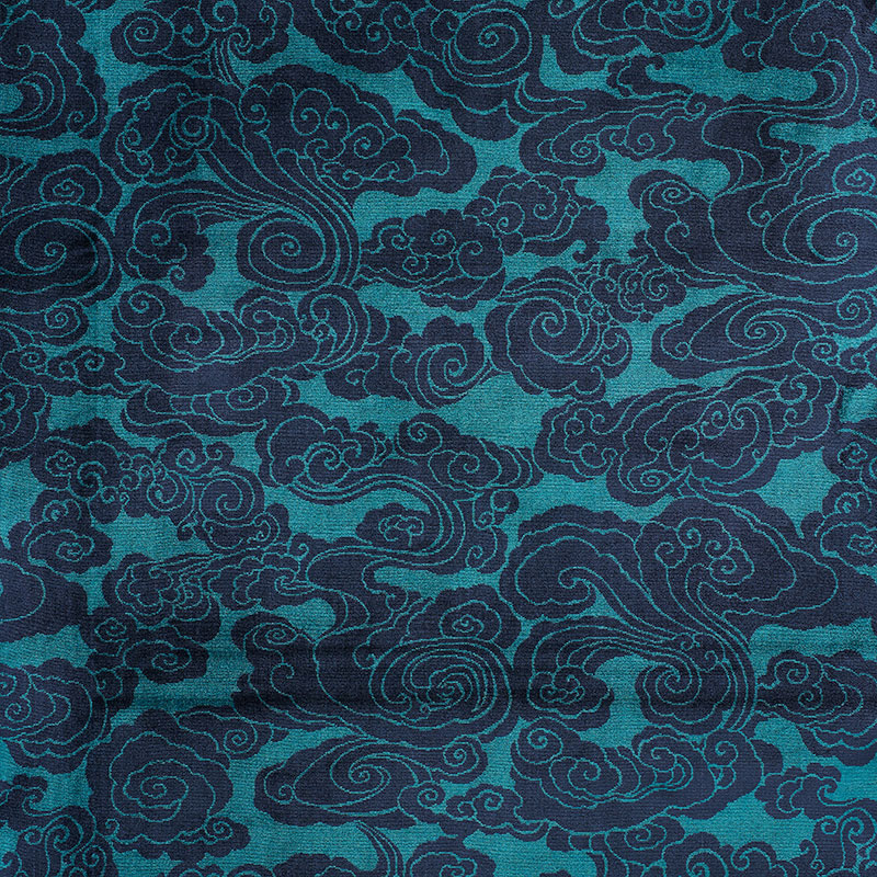 Schumacher 74061 Cut-Patterned-Velvets Collection Sozan Velvet Fabric  in Peacock