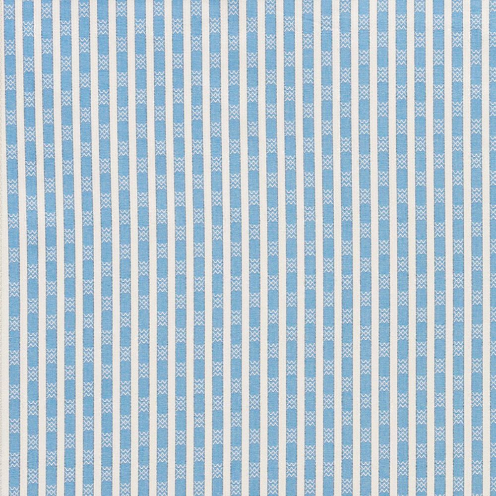 Schumacher 74210 Beverly Stripe Fabric in Cobalt