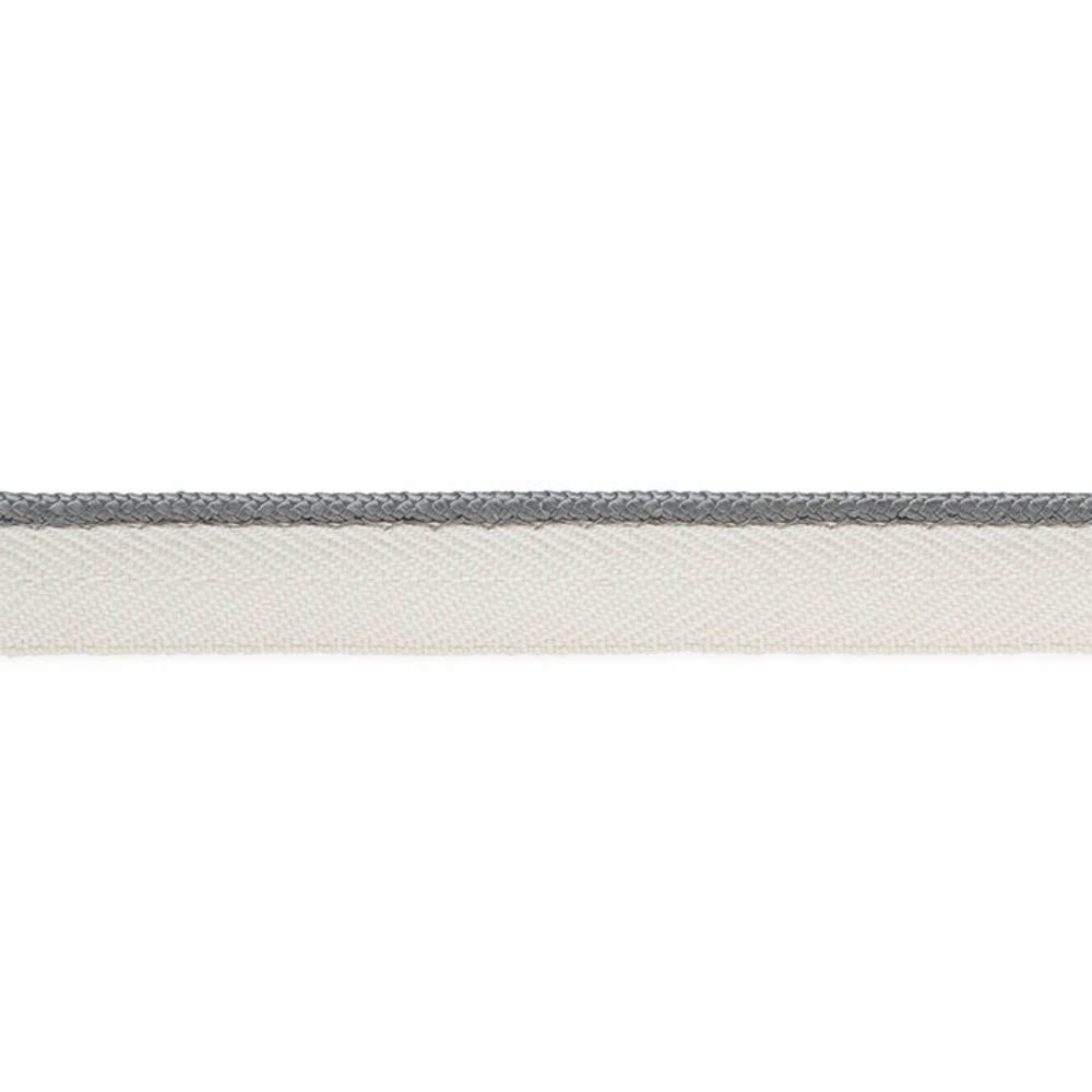 Schumacher 74533 Gustave Silk Lip Cord Narrow Trim in Grey