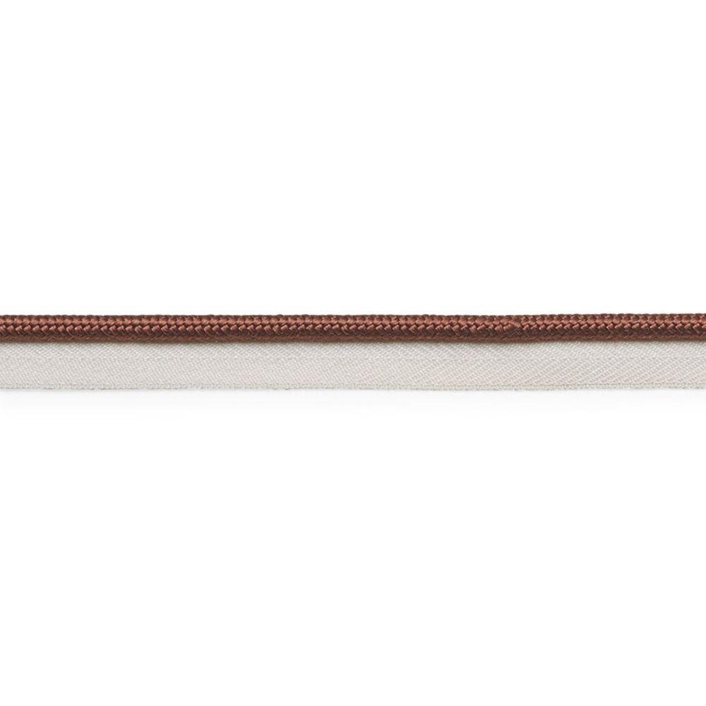 Schumacher 74550 Gustave Silk Lip Cord Medium Trim in Brown