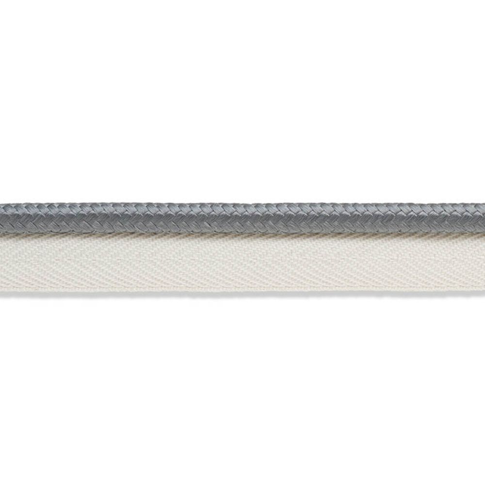 Schumacher 74553 Gustave Silk Lip Cord Medium Trim in Grey