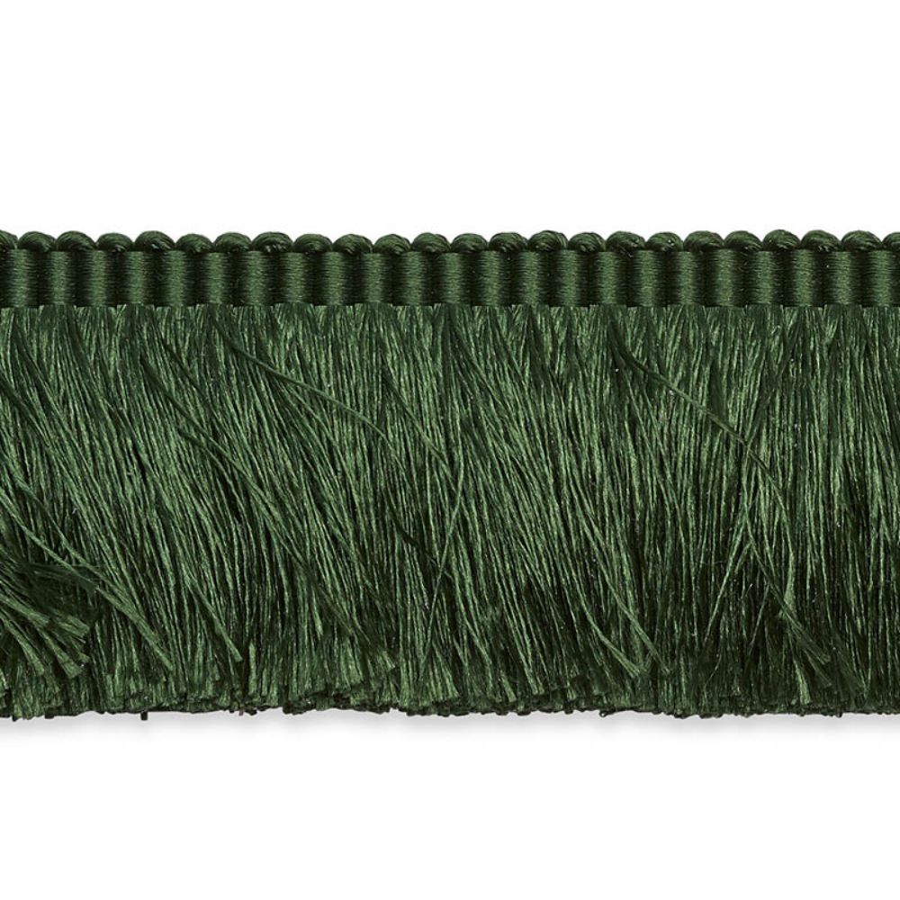 Schumacher 74594 Francois Silk Brush Fringe Trim in Emerald