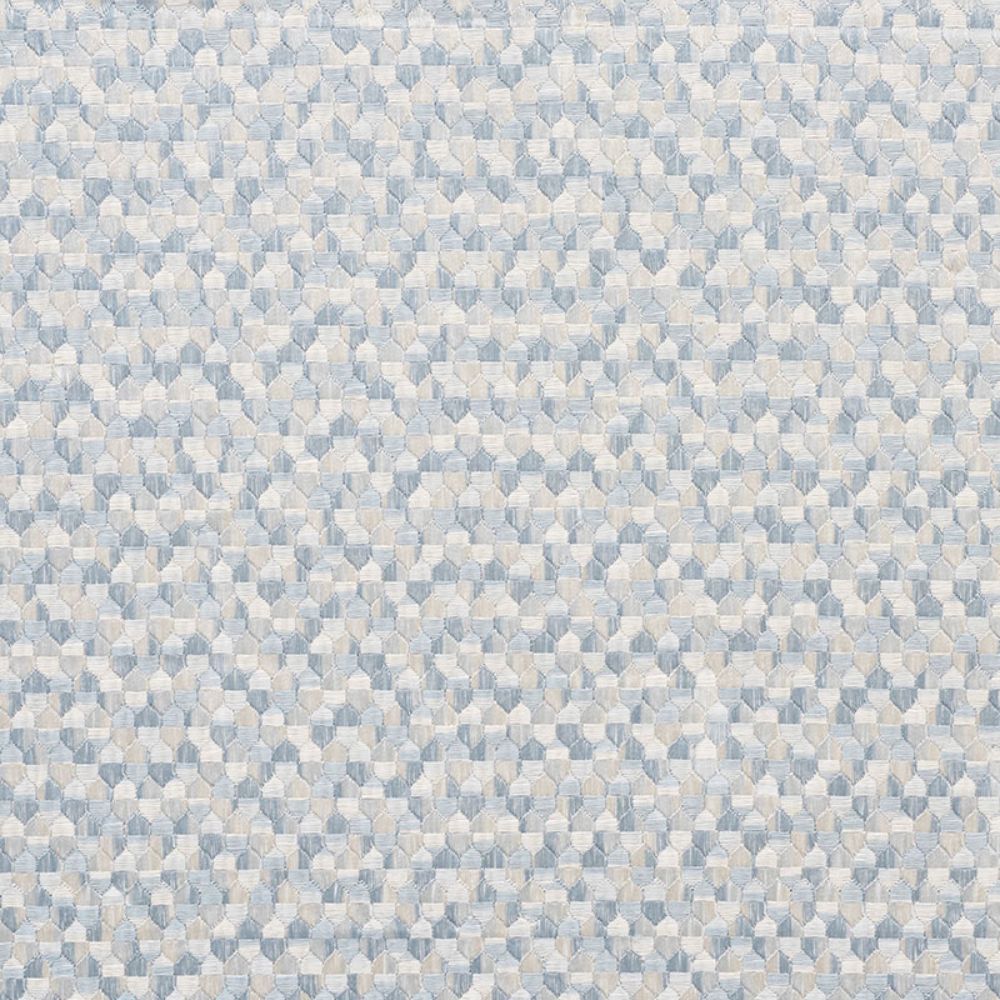 Schumacher 75121 Ivins Embroidery Fabric in Sky