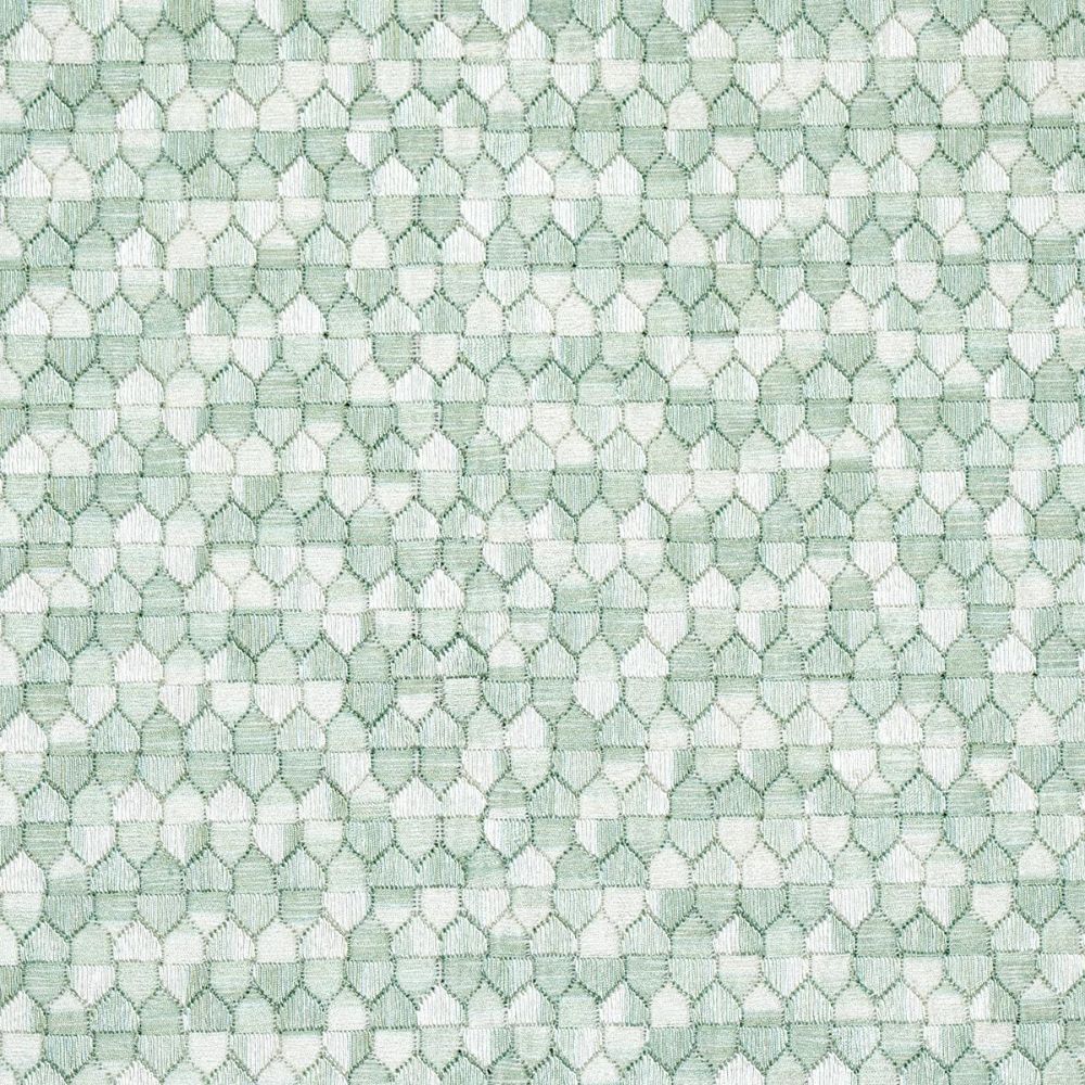 Schumacher 75122 Uncommon Threads Ivins Embroidery Fabric in Mineral