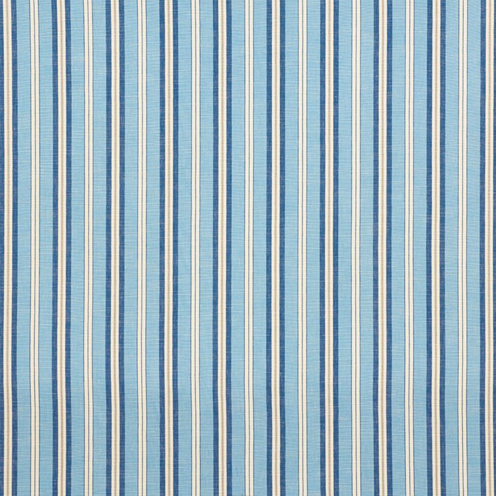 Schumacher 75503 Lewis Stripe Fabric in Blue