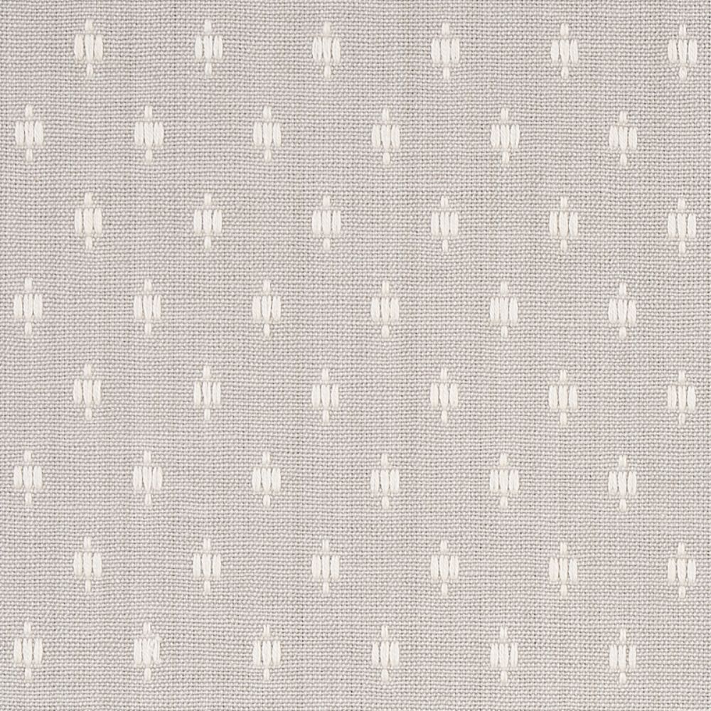 Schumacher 75535 Barlow Fabrics in Ivory On Grey