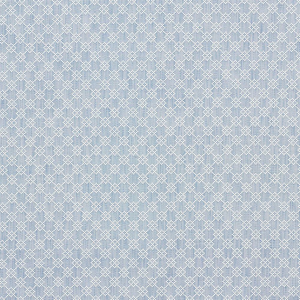 Schumacher 75562 Albert Fret Fabric in Blue
