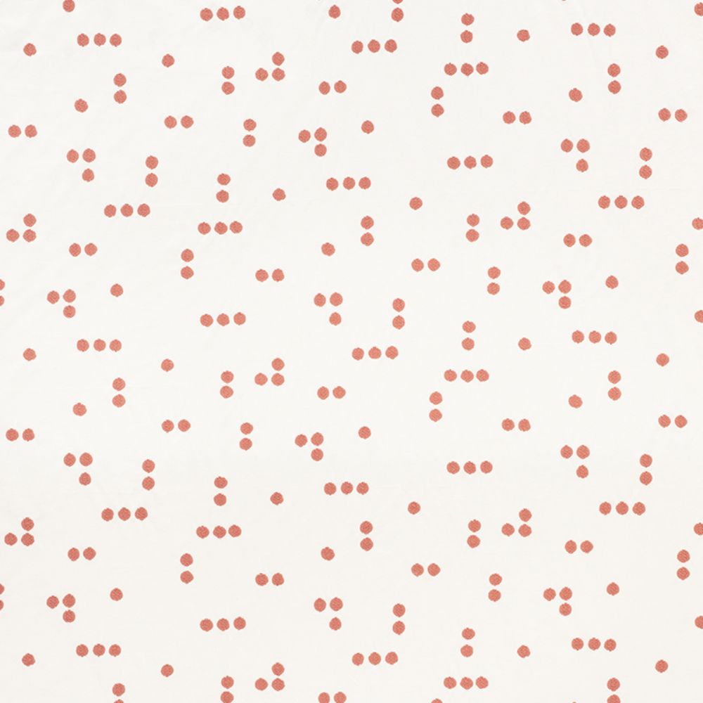 Schumacher 75631 Great Rock Embroidery Fabric in Coral