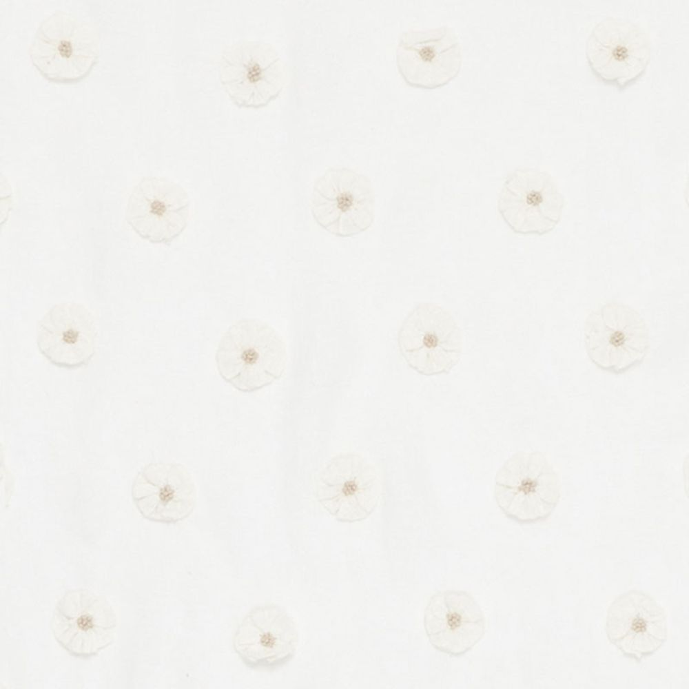 Schumacher 75750 Button Flower Sheer Fabric in Ivory