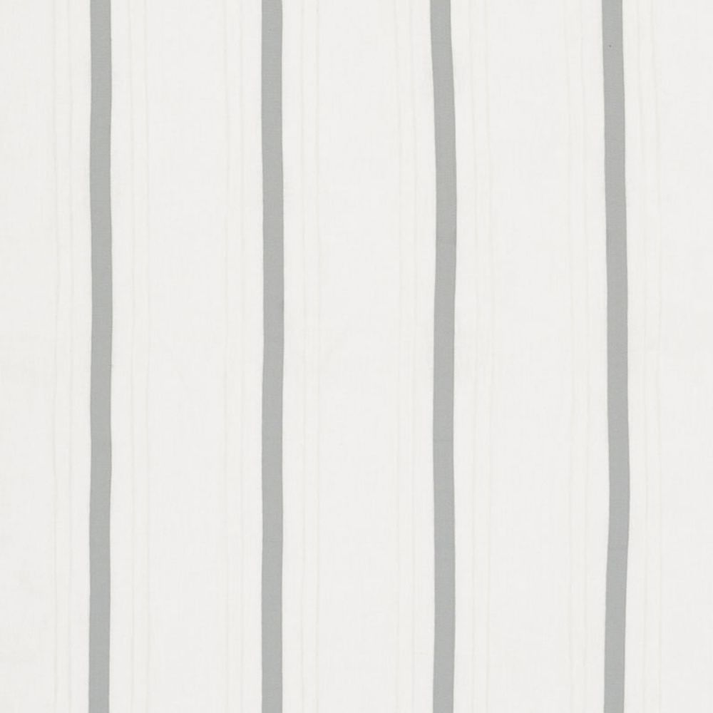 Schumacher 75761 Stripe Applique Sheer Fabric in Grey