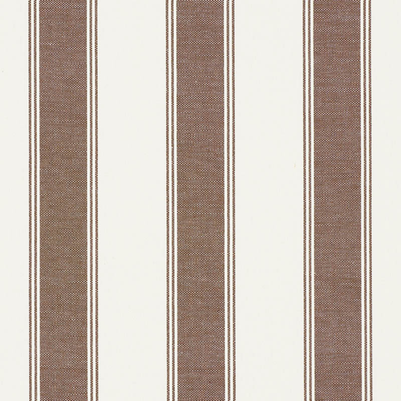 Schumacher 75822 Gazebo-By-Veere-Grenney Collection Rafe Stripe Fabric  in Berber Brown