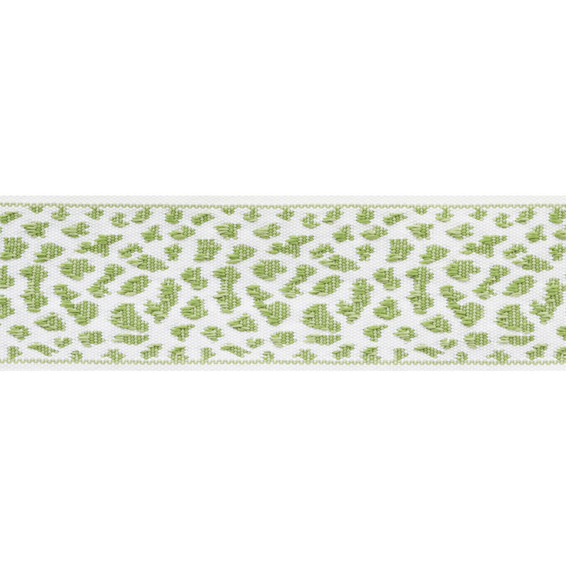 Schumacher 75852 Indooroutdoor-Prints-Wovens-Iii Collection Leopard Tape Trim  in Leaf