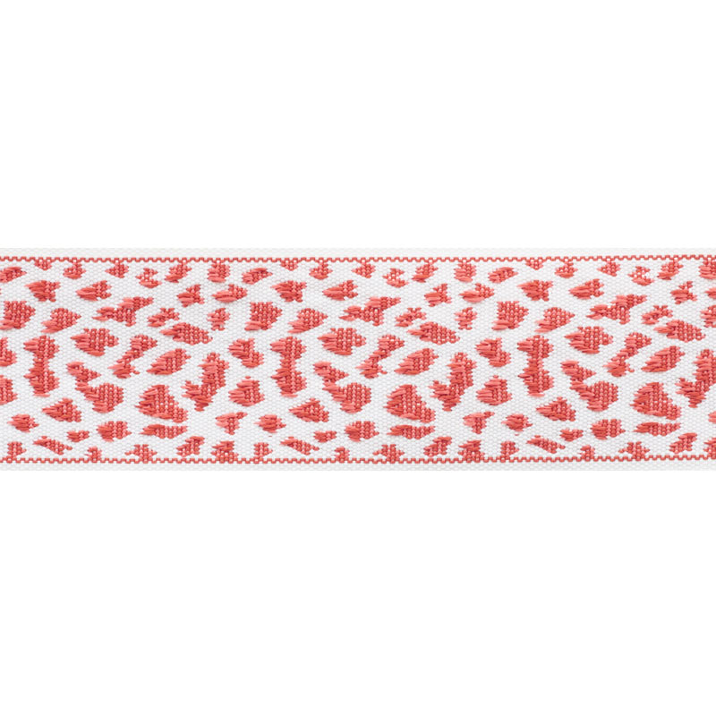 Schumacher 75853 Indooroutdoor-Prints-Wovens-Iii Collection Leopard Tape Trim  in Red