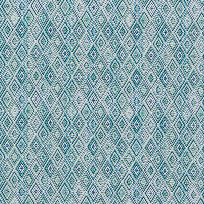 Schumacher 75920 Indooroutdoor-Prints-Wovens-Iii Collection Diamond Strie Fabric  in Peacock