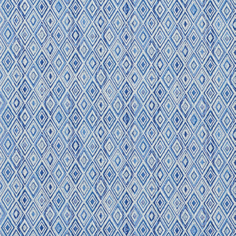 Schumacher 75921 Indooroutdoor-Prints-Wovens-Iii Collection Diamond Strie Fabric  in Blue